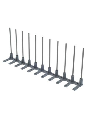 The Defender™ Solar Panel Bird Spike with large metal poles