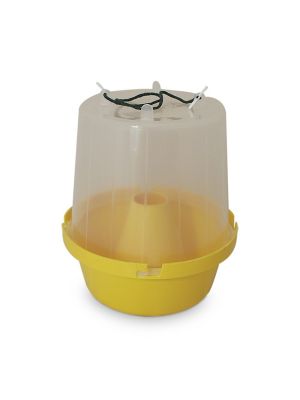 The Eradi Wasp Pot is designed to attract wasps with a narrow entrance that prevents them from escaping 