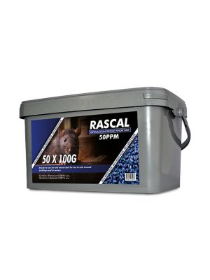 Box of Rascal Difenacoum Whole Wheat with 50x100g Sachets Place Packs
